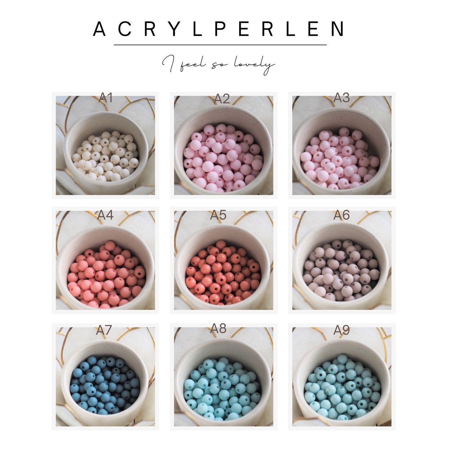 Perlenarmband Acrylperlen personalisiert mit Namen
