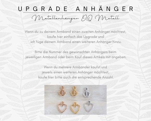 Schmuckpraline I Upgrade zweiter Metallanhänger gold l silber l roségold