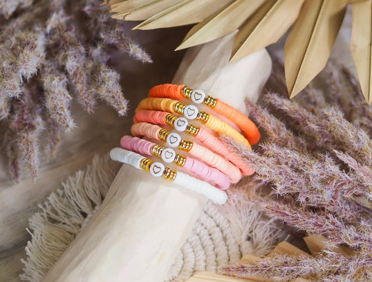 Perlenarmband Katsukiperlen mit Herz gold